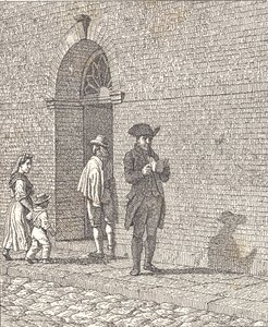 Na frente de uma porta da igreja de Christoffer Wilhelm Eckersberg