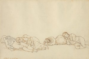 Quatro parisienses adormecidos de Christoffer Wilhelm Eckersberg