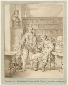 Frederik III tem o Royal Act elaborado por Peder Schumacher. de Christoffer Wilhelm Eckersberg