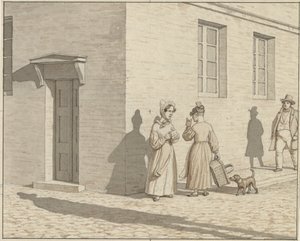 Perspectiva Linear Aplicada à Pintura - Placa VII, 1 - Um Encontro de Esquina de Christoffer Wilhelm Eckersberg