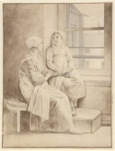 Mãe e filha. A anfitriã de Eckersberg em Paris de Christoffer Wilhelm Eckersberg