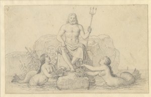 Netuno e duas nereidas. de Christoffer Wilhelm Eckersberg
