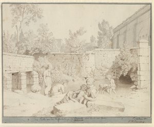 Lote no aqueduto romano em Arcueil, Paris de Christoffer Wilhelm Eckersberg