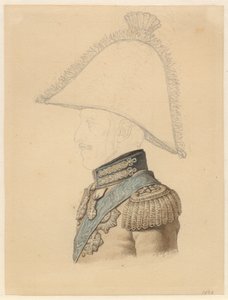 Retrato de Frederik VI de perfil à esquerda de Christoffer Wilhelm Eckersberg