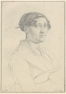 Retrato de uma mulher romana, um rosto virado para a direita. de Christoffer Wilhelm Eckersberg