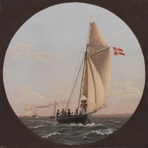 Navegando de Copenhague para Charlottenlund de Christoffer Wilhelm Eckersberg