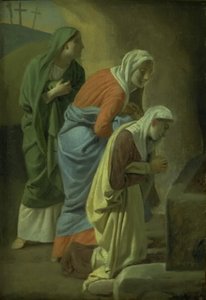 As Três Marias no Túmulo de Cristo. Estudar de Christoffer Wilhelm Eckersberg