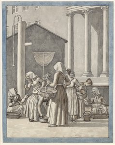 Torvekoner em Copenhague de Christoffer Wilhelm Eckersberg