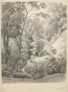 Vista do Parque de Liselund Manor na Ilha de Møn de Christoffer Wilhelm Eckersberg