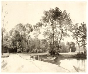 Vista do Jardim Sanderumgaard de Christoffer Wilhelm Eckersberg