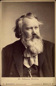 Johannes Brahms, compositor e pianista alemão, 1889 de C Brasch