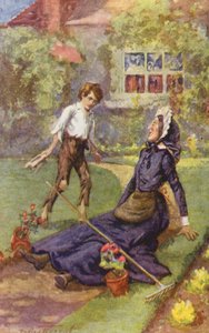Ilustração para David Copperfield de Charles Dickens (litografia a cores) de C. Dudley (after) Tennant