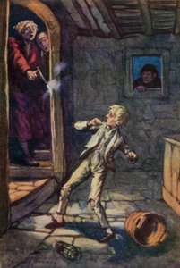 Ilustração para Oliver Twist de Charles Dickens (cor litho)