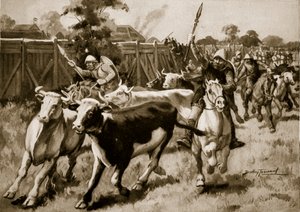 Após a Batalha de Ethandun (Edington), 878, ilustração de 