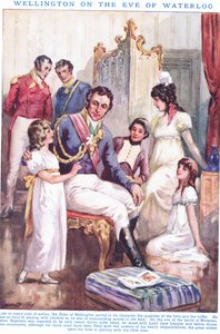 Wellington na véspera de Waterloo AD 1815 de C. Dudley Tennant