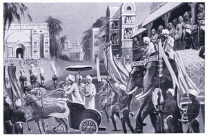 Prasenajit de Kosala (oudh) faz uma visita 520.BC de C. Hargrave Martin
