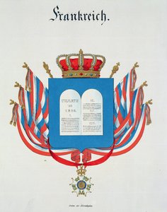 Carta e Pendente da Ordem da Legião Francesa de Honra, de uma coleção de aquarelas publicadas na Alemanha, 1830-33 de C. Hildebrandt