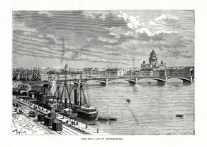 O rio Neva, São Petersburgo, 1879