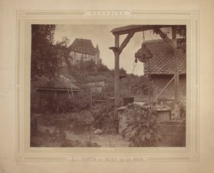Heidelberg - Vista do Castelo do Jardim, c.1870 (impressão de albúmen em cartolina) de C. M. Eckert