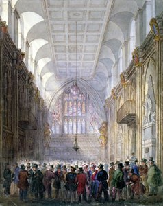 Interior do Guildhall, City of London, 1838.                                        de C Matthews