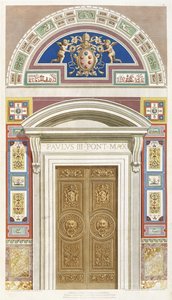 Porta de entrada para a Loggia de Rafael no Vaticano, 1772 de C. Savorelli