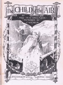 Desenho da página de título, de The Child of the Air pub.by Duckworth de C. Wilhelm