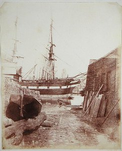 River and Quay Scene c.1846 (fotogravura)