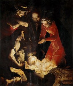 A Adoração dos Pastores, 1550. de Cambiaso