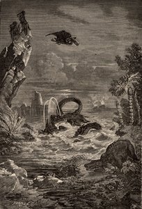 Terra durante o tempo dos dinossauros de Camille Flammarion