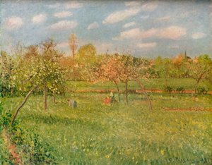 Árvores de maçã em Eragny, sol da manhã, c1896 de Camille Jacob Pissarro