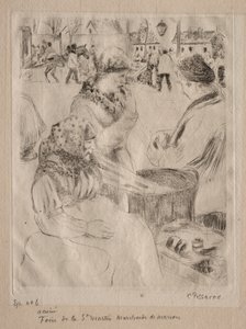 Vendedor de castanhas, 1878. de Camille Jacob Pissarro