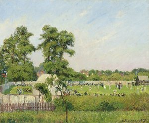 Partida de críquete no Bedford Park, Londres, 1897 de Camille Jacob Pissarro