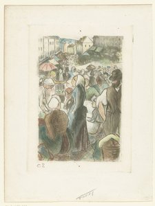 Mercado em Gisors Mercado de Gisors de Camille Jacob Pissarro