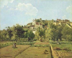 Pontoise, ou os jardins do Hermitage, Pontoise, 1867 de Camille Jacob Pissarro