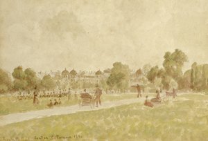 Regents Park, Londres, 1890 (wc e lápis sobre papel) de Camille Jacob Pissarro