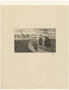 Crepúsculo com palheiros Crepúsculo com móveis de Camille Jacob Pissarro