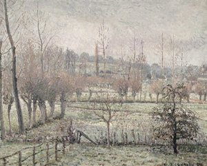 Efeito da neve em Eragny, 1894 de Camille Jacob Pissarro