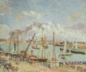 O porto de Le Havre, tarde, sol, 1903 de Camille Jacob Pissarro