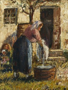 A lavadeira; A Arruela, c.1898 de Camille Jacob Pissarro