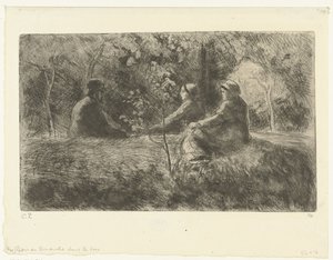 Descanso dominical na floresta
Repos du dimanche dans le bois de Camille Jacob Pissarro