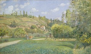 Um vaqueiro em Valhermeil, Auvers-sur-Oise, 1874. de Camille Jacob Pissarro