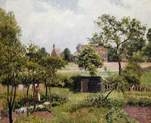 Uma vista de Stamford Brook Common; Vue de Stamford Brook Common, 1897 de Camille Jacob Pissarro