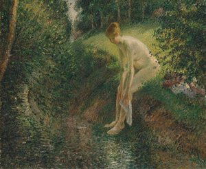Banhista na floresta, 1895. de Camille Jacob Pissarro