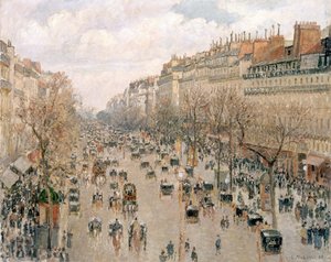 Boulevard Montmartre, Afternoon Sun de Camille Jacob Pissarro