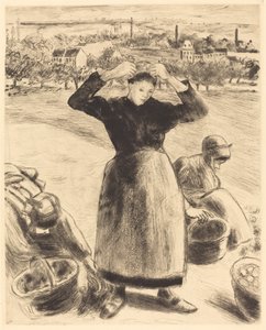 Coletando Batatas (Recolte de pommes de terre) de Camille Pissarro