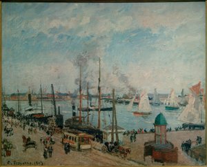 Porto de Le Havre na maré alta de Camille Jacob Pissarro