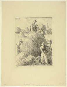 Fazedores de feno de Eragny de Camille Pissarro