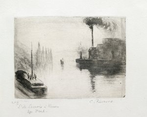 Ilha Lacroix, Rouen, 1883 de Camille Pissarro