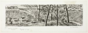 Panorama da paisagem de Camille Pissarro