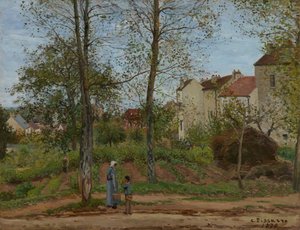 Paisagem de Louveciennes (outono) de Camille Pissarro
